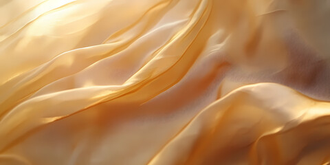 Golden Silk Fabric Texture