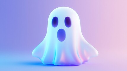 Fototapeta premium Ghost Figure, Neon, Minimalist, Studio