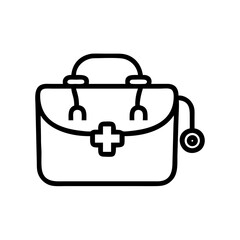 Obraz premium Icon of a doctorchest / first aid kit