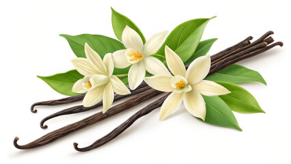 vanilla pods and flower