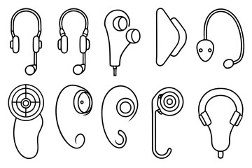 Cochlear Implants Line Art Ear Anatomy Educational Diagram