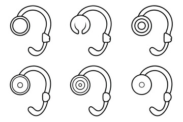Cochlear Implants Line Art Sound Restoration Artistic Illustration