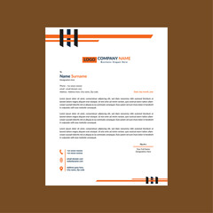 Modern Letterhead Design. Classic Layout Display for Promotion.