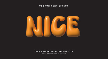 Nice 3D Inflated Style editable text effect Template