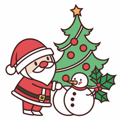 christmas sticker icon on white background
