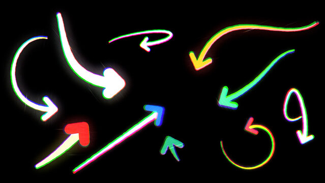 RGB Glitchy Arrows