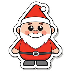 christmas sticker icon on white background