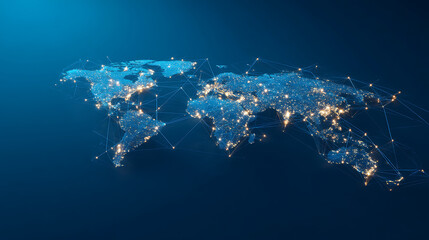 Global Network Visualization Innovative Minimalist World Map for International Business Strategy and Digital Connectivity Expansion 08042025Ryzhkov 22917008 2