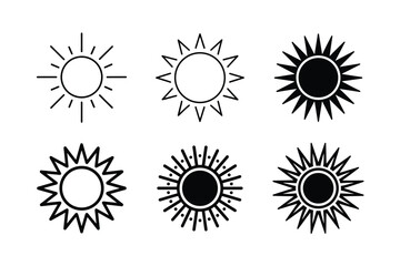 Fototapeta premium Flat Design Sun Icon Vector with Sharp Abstract Shape