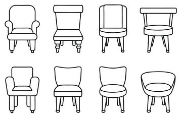 Commode chairs Line art form