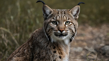 Obraz premium A beautiful Bobcat closeup photo