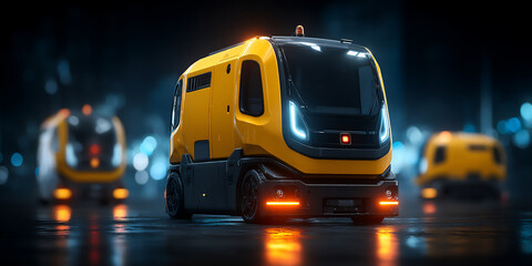 vibrant shot of a logistics team using automated guided vehicles (agvs) to efficiently transport mat