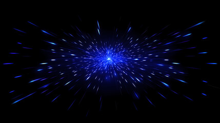 Fototapeta premium Abstract Cosmic Blue Burst