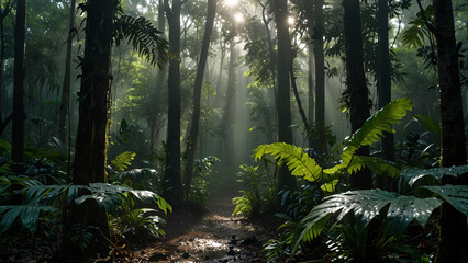 morning in the forest