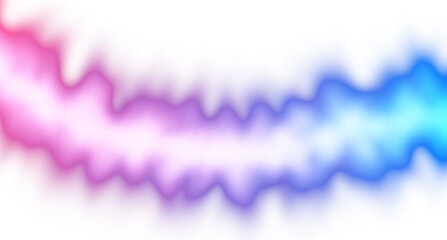 Abstract neon glowing color gradients shape cutout on transparent background, neon wave fluid overlay effect, light leaks, film grain texture, blurred color effect bright neon light beams effect