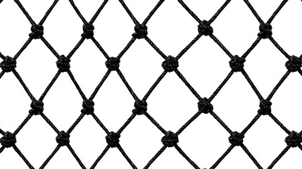 Naklejka premium Black Knotted Netting: A Detailed Close-Up