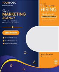 marketing agency 3 layers brochures and form design social media vector templates