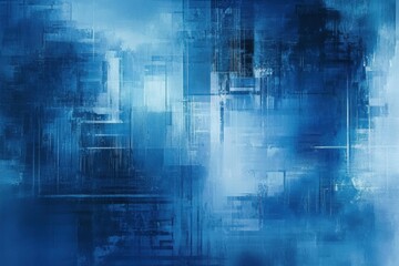 Fototapeta premium Abstract Blue Digital Art