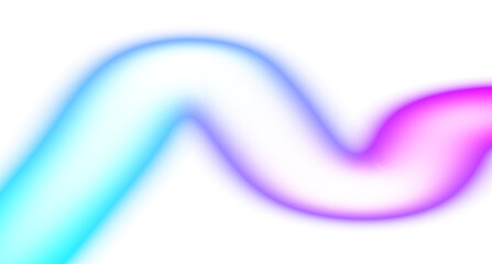 Abstract neon glowing color gradients shape cutout on transparent background, neon wave fluid overlay effect, light leaks, film grain texture, blurred color effect bright neon light beams effect