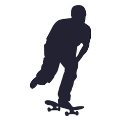 Skateboard sport silhouette 2