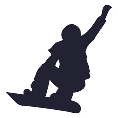 Snowboard sport silhouette