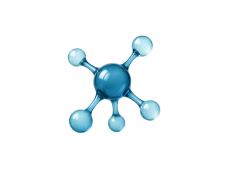 molecular structure isolated on transparent or white background PNG