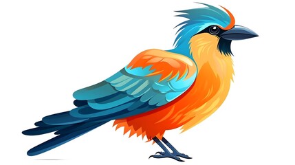 Obraz premium Flat Isolated Bird Animal Icon Stock Vector Cartoon Illustration