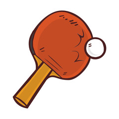 Table tennis bat cartoon