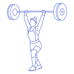 Obraz premium Weightlifter stroke