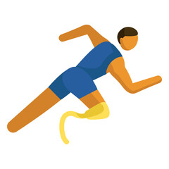 Paralympic sport pictogram running flat