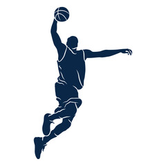 Obraz premium Male basketball player shoot cut out