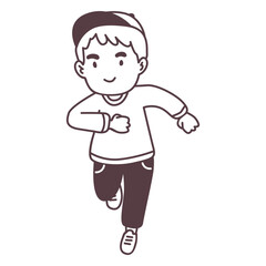 Marathon running kid sport children