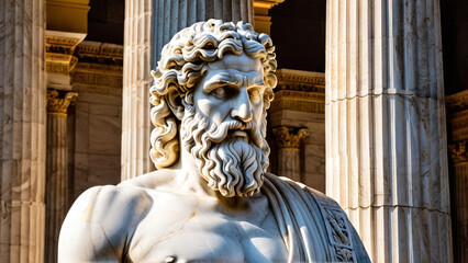 Timeless Sculpture with Flowing Cape