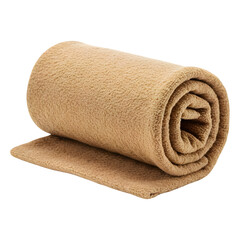 Soft, Rolled Tan Fleece Blanket for Cozy Comfort