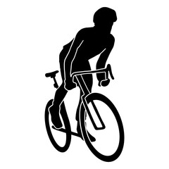 Obraz premium Biker sport ride silhouette