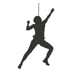 Climbing bouldering sport people silhouette