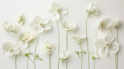 Pastel-colored cosmos flowers overlapping softly, ideal for poster, print, floral background