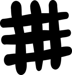 Tilted scribble grid with diagonal thick strokes