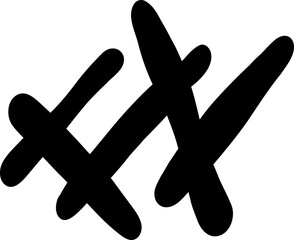 Obraz premium Loose crosshatch grid with organic gaps