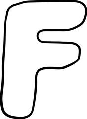 Bubble style capital letter with cartoon charm