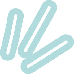 Triple cyan ray highlight with clean edge