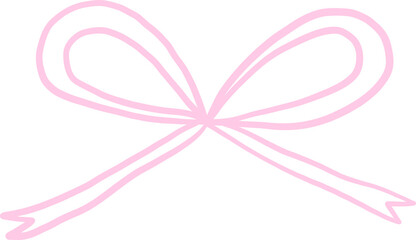 Playful pink bow with heart shaped loops