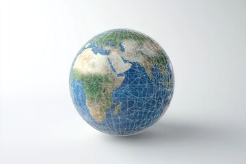 Fototapeta premium 3D Globe with Global Digital Connections