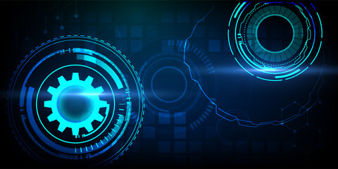 Conceptual technology illustration of artificial intelligence. Abstract futuristic background. vector illustration