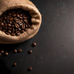 coffee beans in a bag