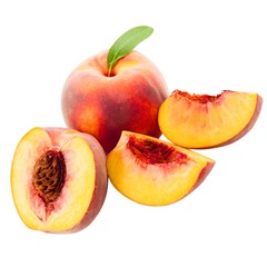 Apricot isolated on white background