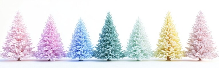 Pastel Christmas Trees (3)