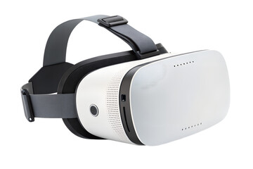 Fototapeta premium VR headset in virtual reality isolated on white background.