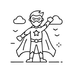 super hero icon, super hero vector illustration-simple illustration of super hero, perfect for super hero logos and icons