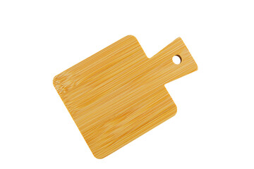 Small wooden cutting board. Isolated on white.